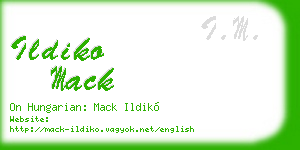 ildiko mack business card